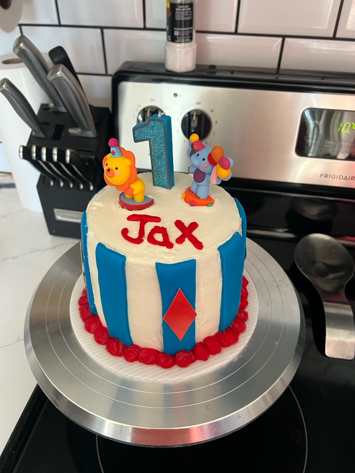 Circus first birthday cake