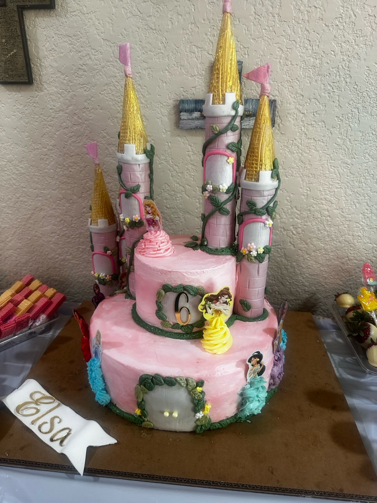 Princess castle cake